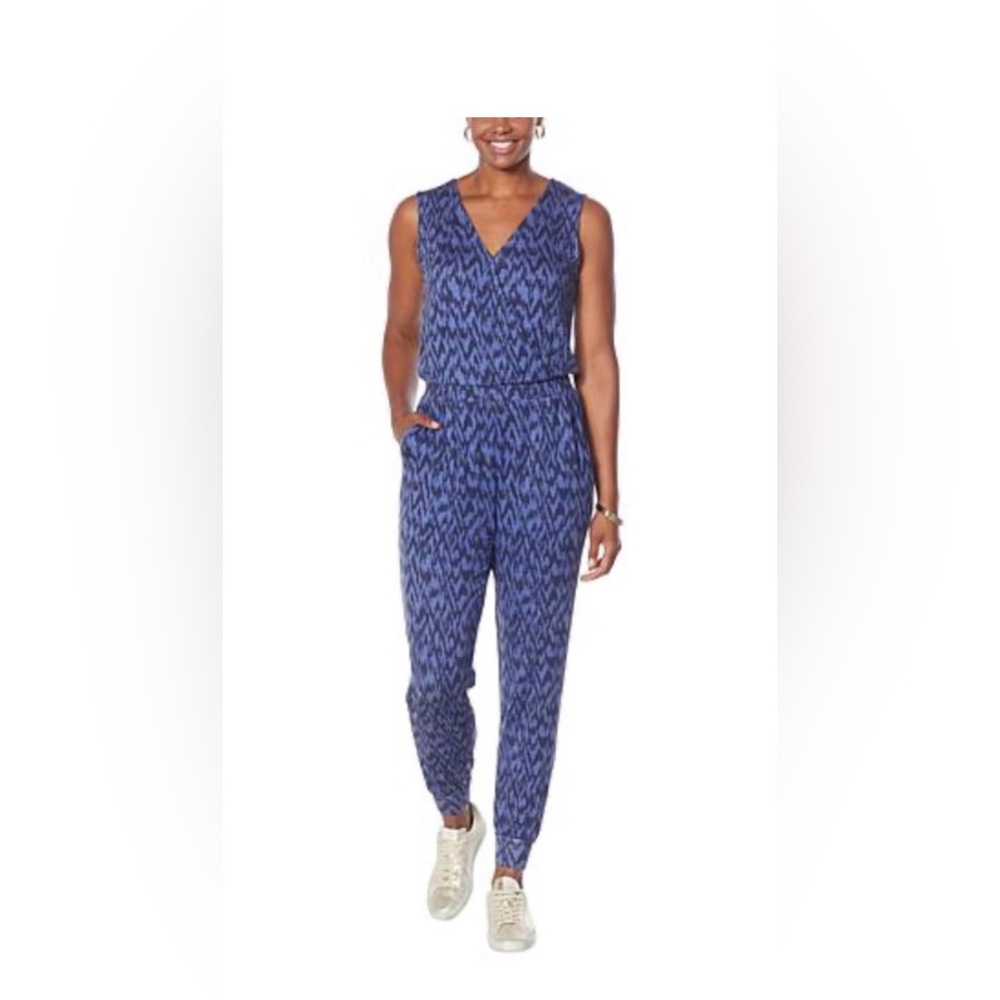 G by Giuliana LounGy So Soft Knit Jogger Jumpsuit-SP - Picture 4 of 9